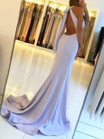 vestido de festa custom made evening dress with high slit satin halter big bow back long formal prom gown 2021