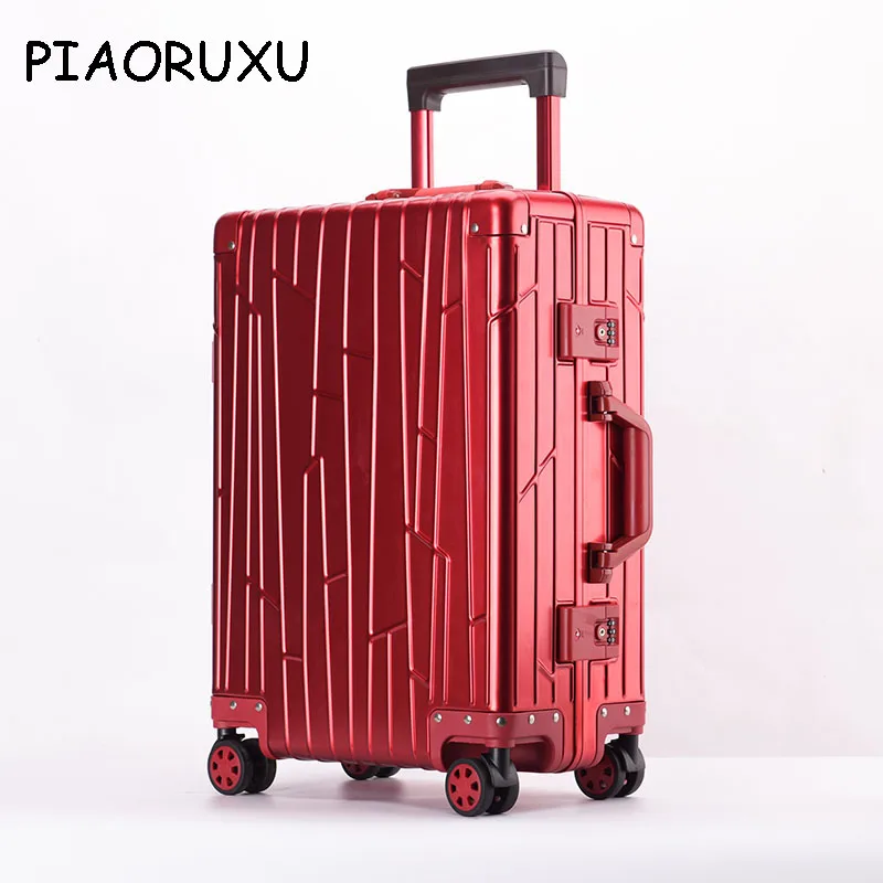 Piaoruxu 2" 24" дюймов Алюминиевый Спиннер Дорожный чемодан тележка для ручного багажа с колесом