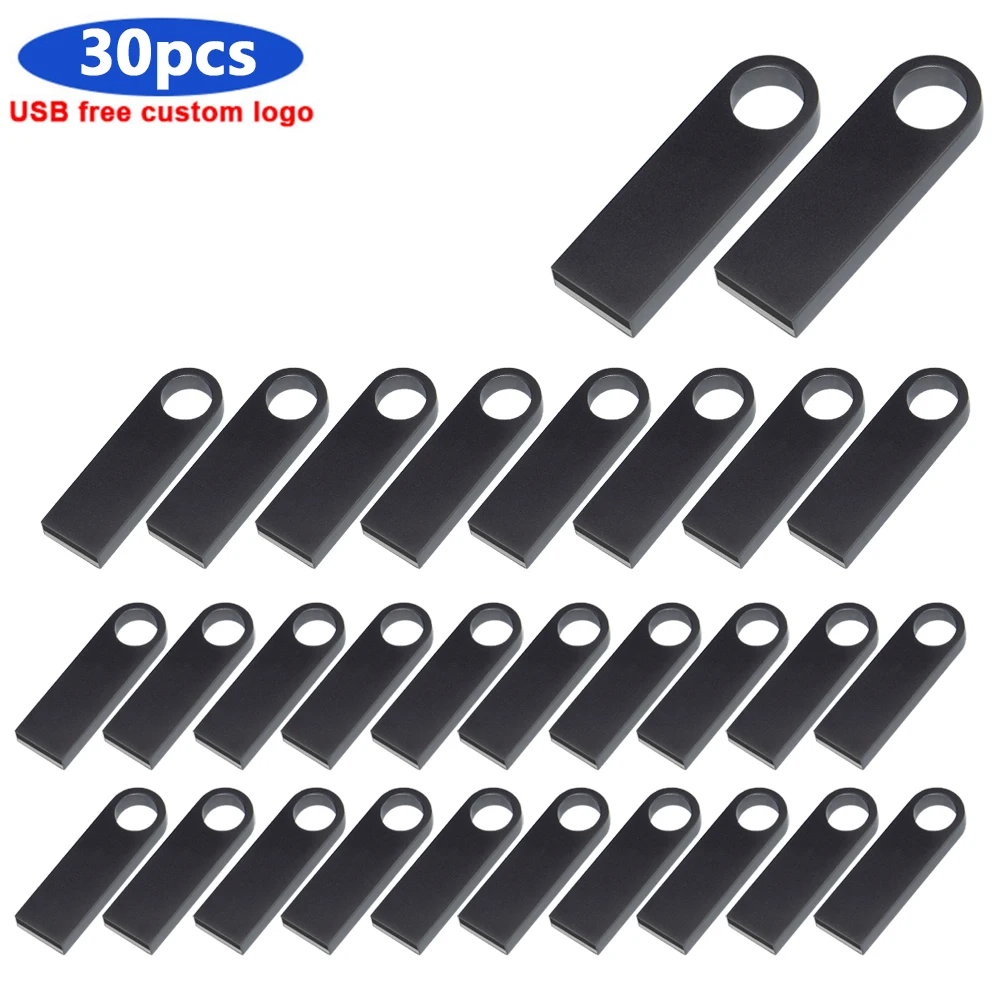 

30pcs/lot usb Flash Drive Waterproof metal pen drive 4GB 8GB 16GB 32GB 64GB 128GB U Disk pen drive USB 2.0 memory stick