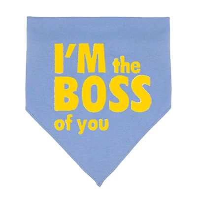 BOSS Pattern Neck Adjustable Dog Bandana Pet Scarf Cute Neckerchief For Puppy Dog Cat Pet Bibs