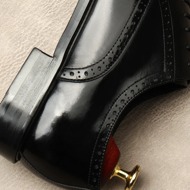 

Men Leather Shoes Business Dress Suit Shoes Men Brand Business Genuine Leather Black Brown Oxford Wedding Mens Shoes