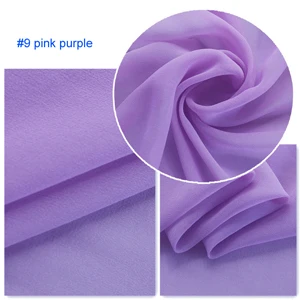 9 pink purple 100 см* 114 см гладкий шелк материал Жоржет прозрачные ткани платье Шарфы материал шелк шифон - Цвет: 9 pink purple