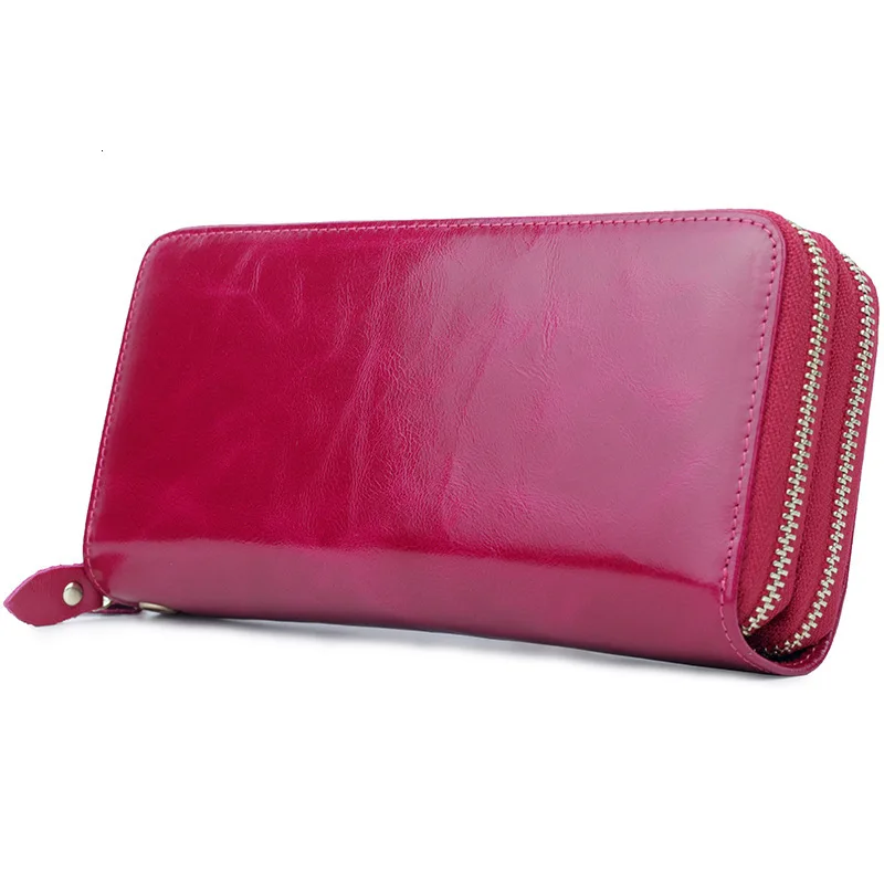 Модные женские кошельки из натуральной кожи кожаные с длинным карманом для монет