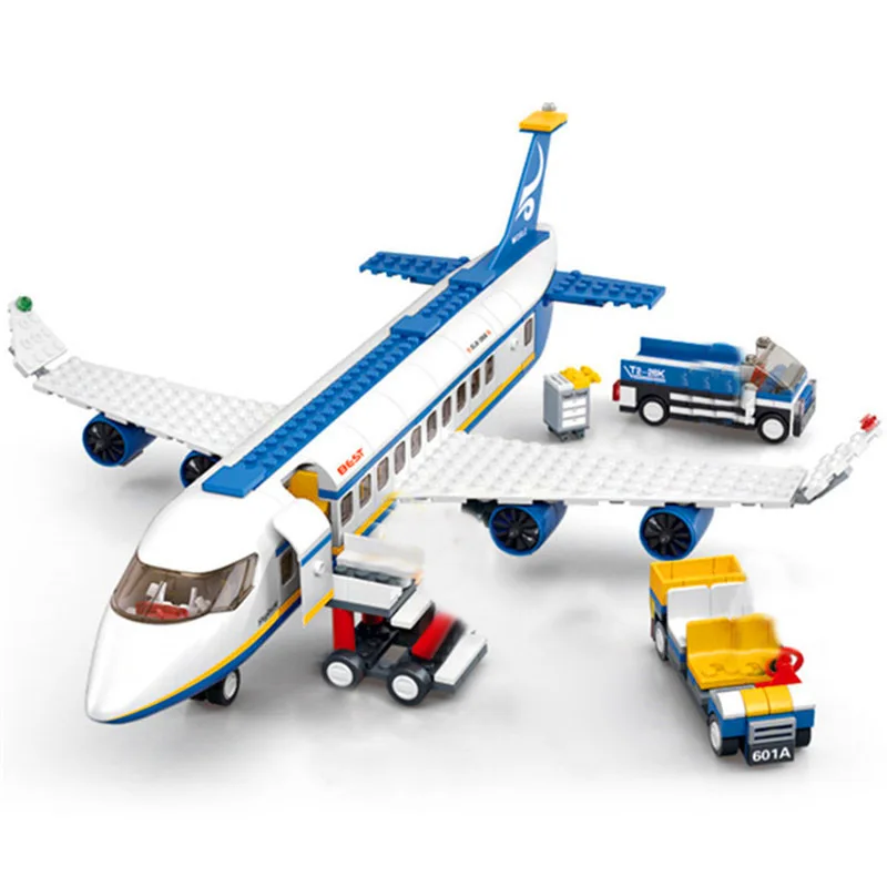 Серия городской самолет международный аэропорт аэробус набор строительных