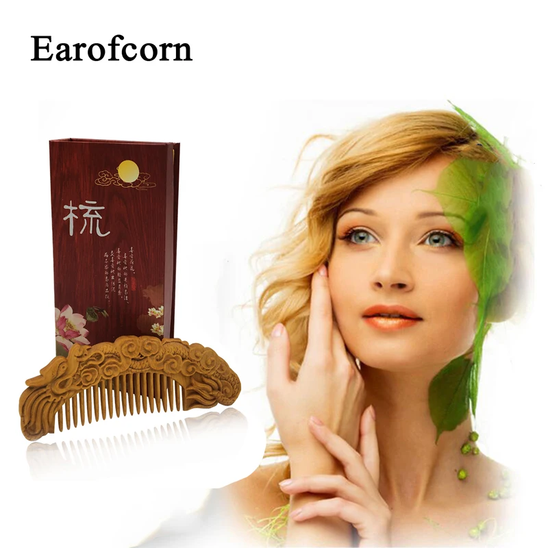Earofcorn Изысканная многостильная расческа для волос Thuja деревянная натуральная