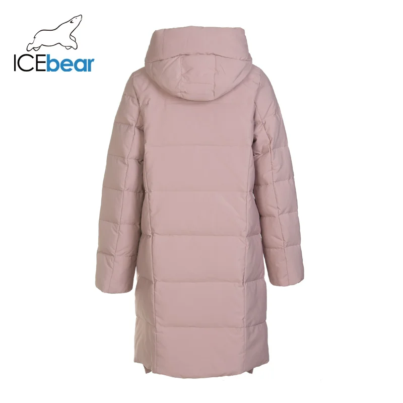 ICEbear 2019 новый зимний длинный женский пуховик модная теплая Женская куртка с