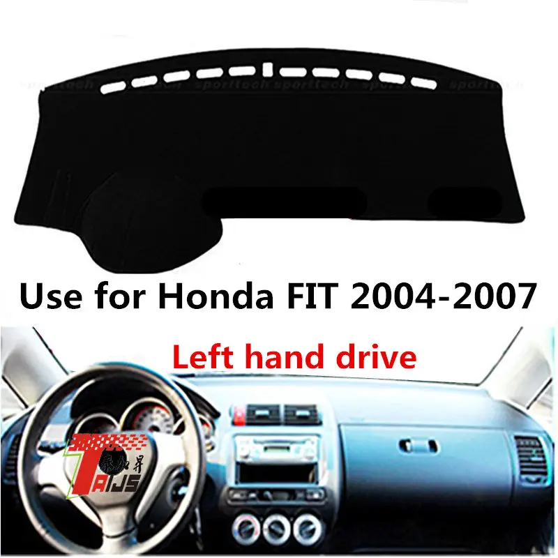 

Taijs, крышка для приборной панели автомобиля из полиэстера с левым рулем, коврик для приборной панели автомобиля для Honda Fit 2004, 2005, 2006, 2007, прият...