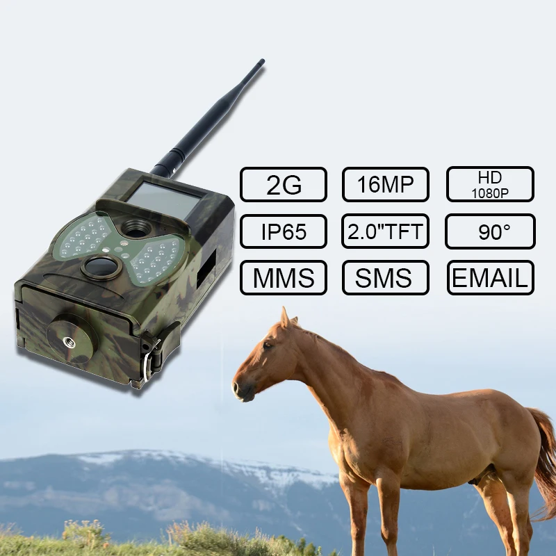 Камера наблюдения HC300M для охоты 2G GSM сотовые фотоловушки камера слежения 12 МП 1080P