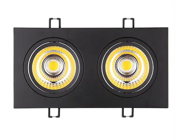 Квадратный Диммируемый Встраиваемый светодиодный светильник 14W18W24W COB потолочный