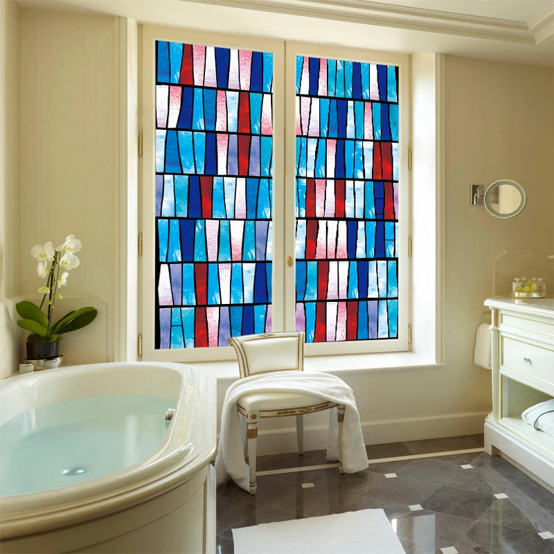 Индивидуальные Размеры Стекло Стикеры электростатического церковь витражное