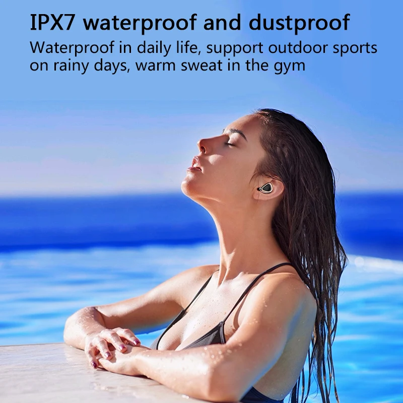 Bluetooth наушники для женщин беспроводные с Blutooth Hi Fi Музыкальная гарнитура IPX7