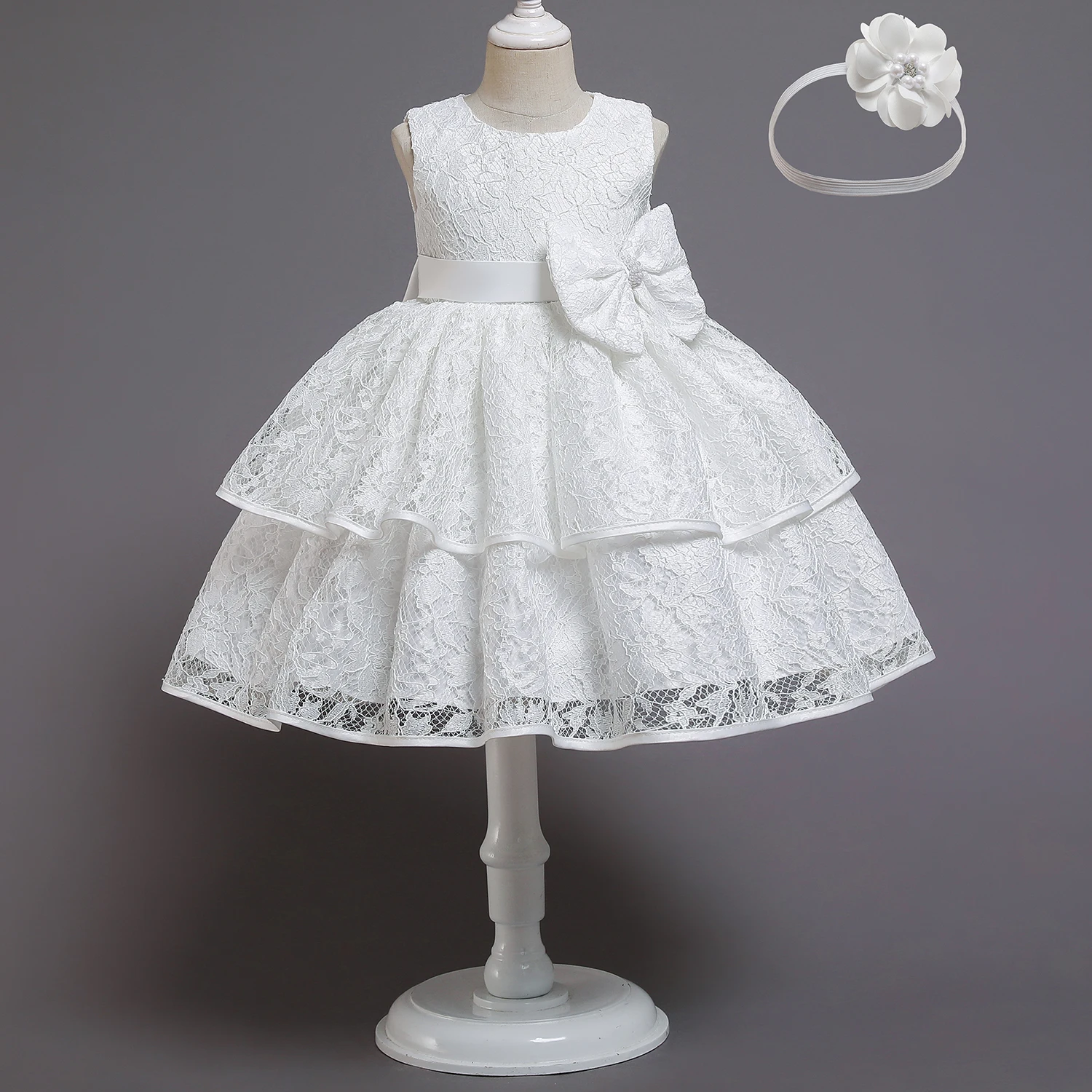 

Baby Girls Princess Dress 1st Birthday Party Lace Gown Christening First Communion Toddler Dress Newborn 3-24 Months Clothes