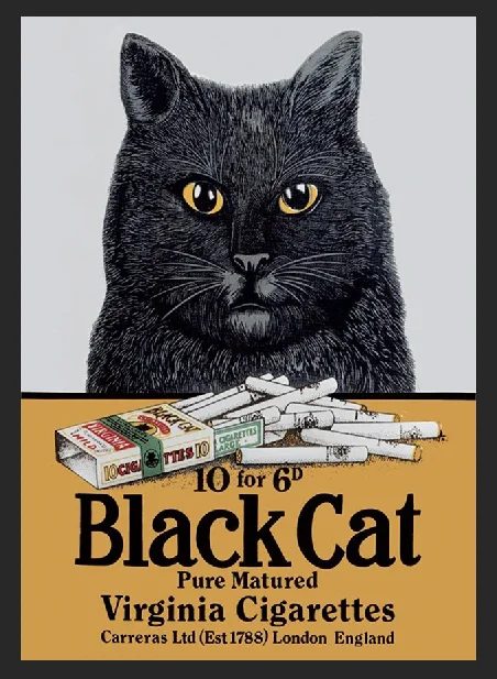 

Señal de Metal de gato negro para hombres, cigarrillos de virana, cobertizo de garaje, placa, Bar, cueva, hojalata