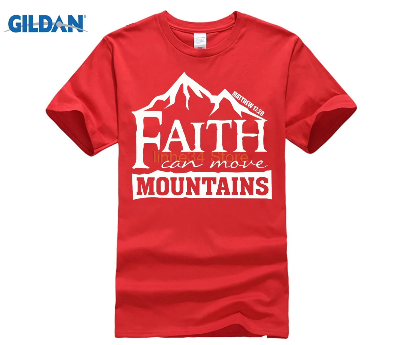 Футболка с принтом модная футболка короткими рукавами и надписью Faith Can Move HORUS Matthew