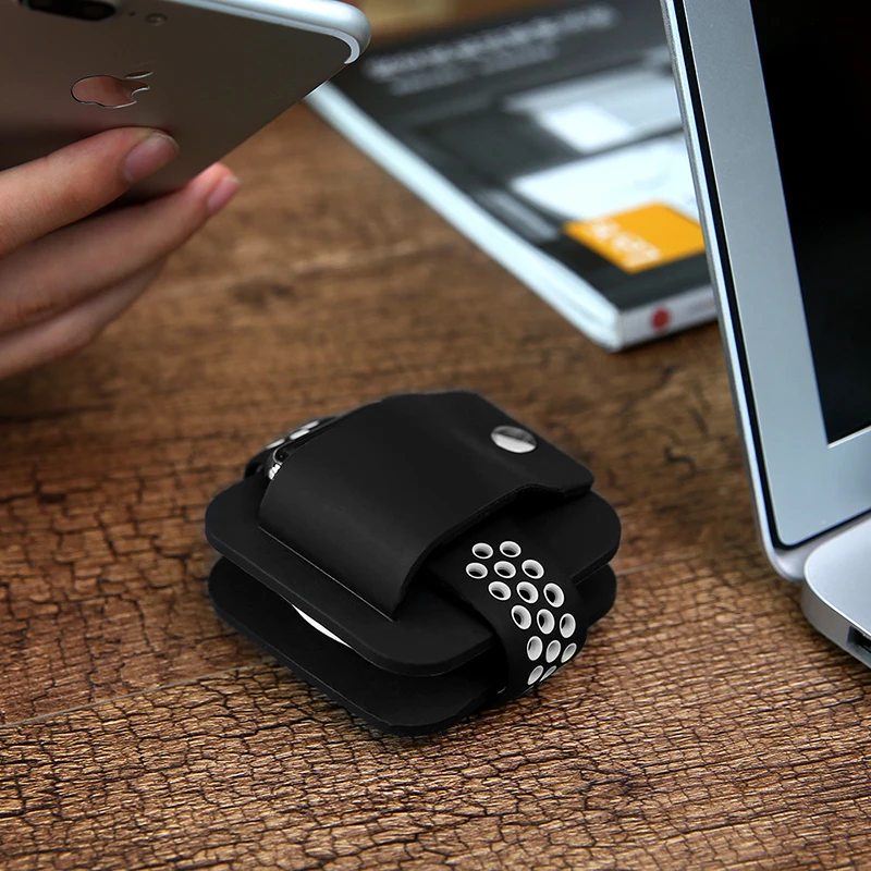 Для Apple Watch зарядный чехол кошелек мягкий силиконовый держатель для зарядки