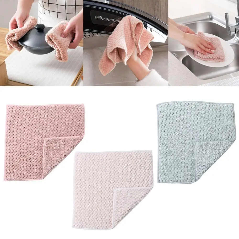 

24pcs Absorbent Rag Cloth Household Dish Cloth Wipe Non-hair Absorbing Oil Cleaning Rags Kichen Tools Hand Towel Clean Cloth CSV