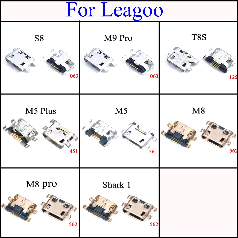 YuXi For Leagoo M5 Plus S8 T8S M9 Pro M8 M8 PRO shark 1 Charging Port Mini Micro USB Jack Socket Plug Connector Repair parts