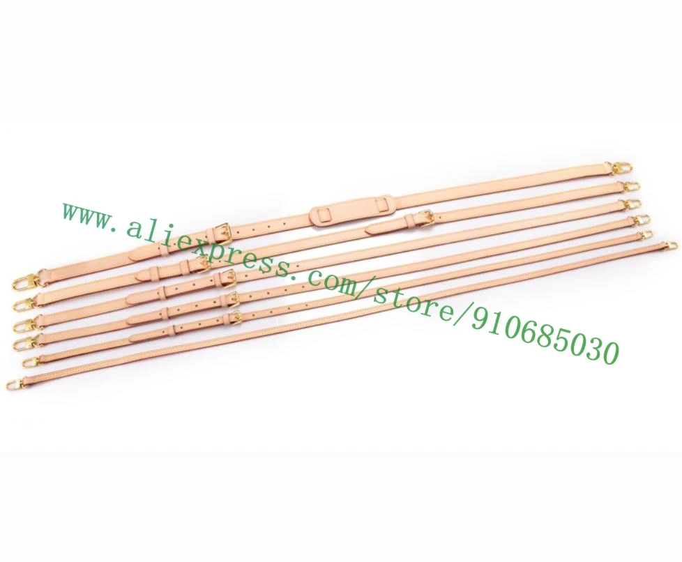 2.5cm Genuine Vachetta Patina Calfskin Shoulder Strap For Designer Duffle Travel Bag Carrying Belt Parts Replacement Substitute