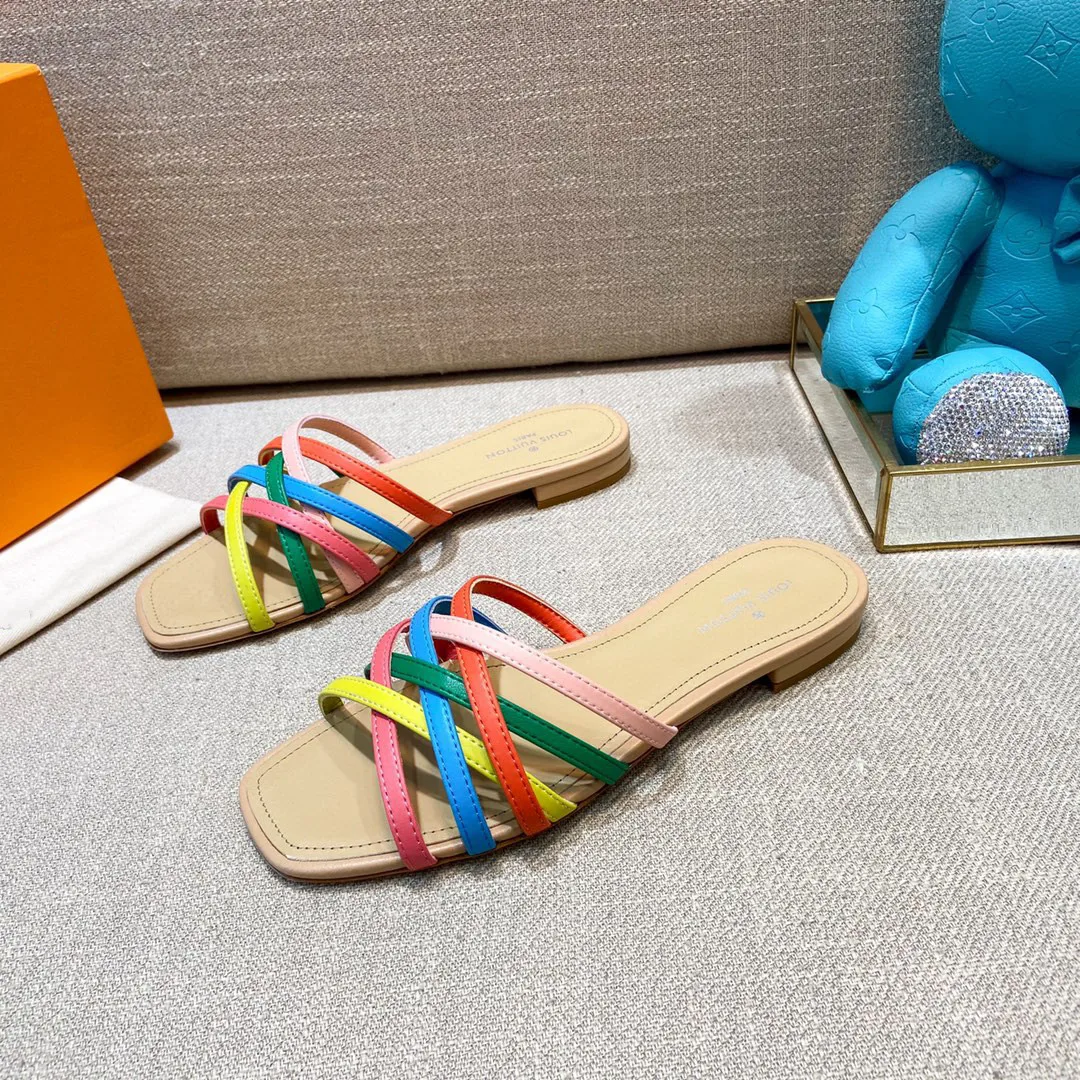 

Correct logo 2021 new fashion trend comfortable women's slippers high version complete packaging