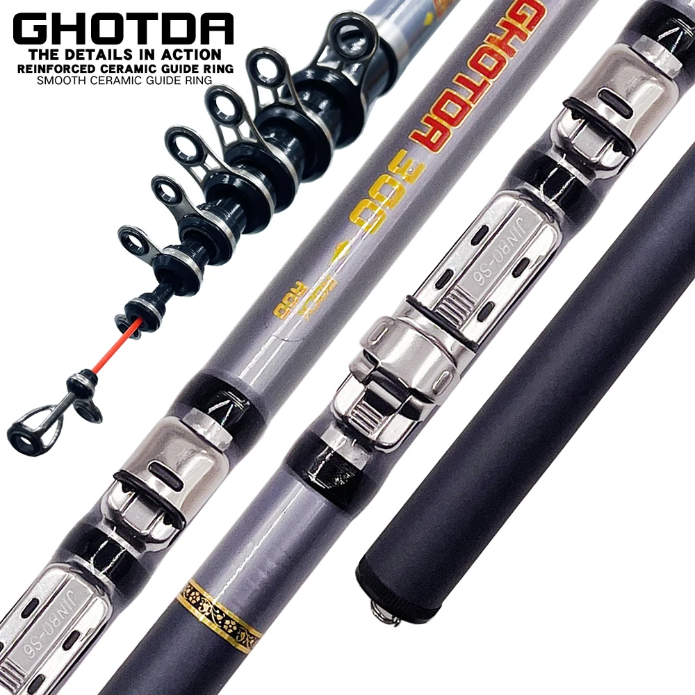 

GHOTDA New Lightweight Fishing Rod Set Fishing Rod 63g 76g 95g 120g 142g 170g Bait Reel 145g 215g 222g Close Length45-47cm