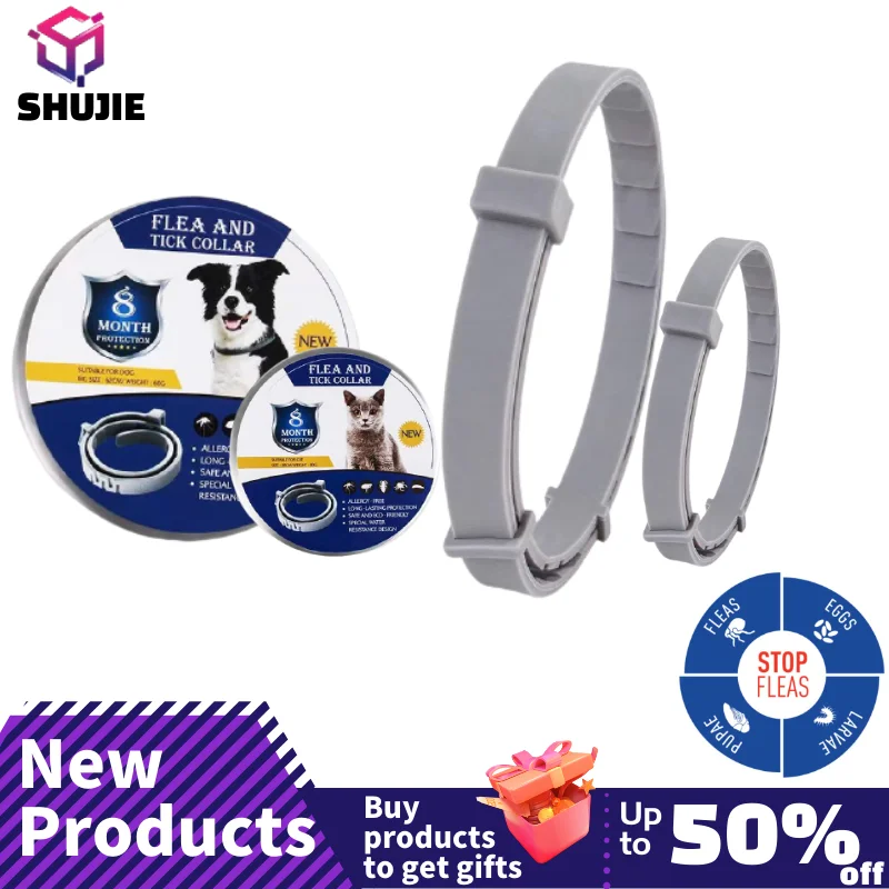 

Brand New 8 Months Retractable Insect Repellent Dog And Cat Collars Anti-Flea Anti-Mosquito Collars Pet Accessories 2022 New