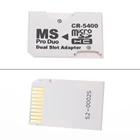 Переходник для двух слотов карт памяти Micro SD HC, MS Pro Duo, для PSP-карт, белый чехол для игр