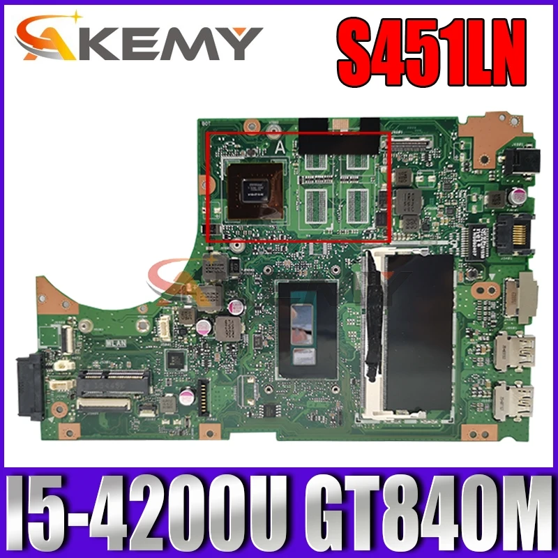 Akemy S451LN материнская плата для ноутбука ASUS S451 S451L V451 V451L S451LB протестированный