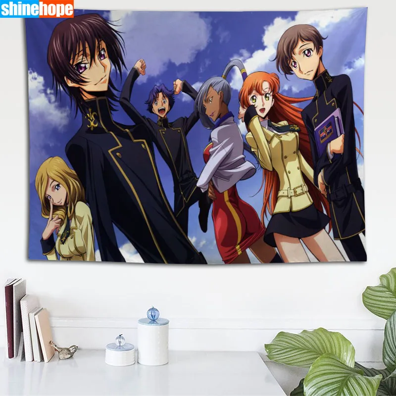Гобелен Geass с индивидуальным кодом экологически чистый HD печать фоновая ткань