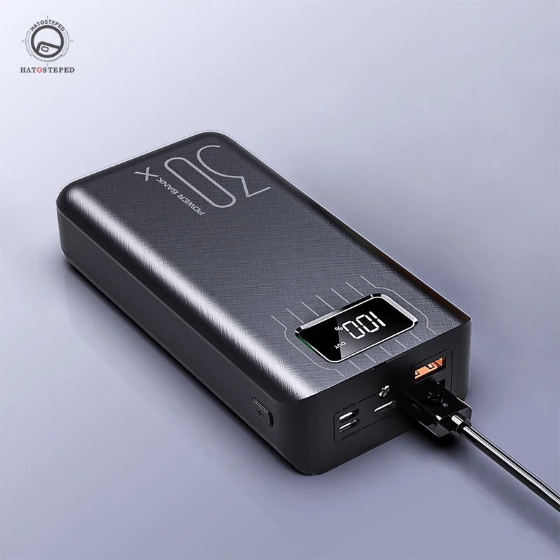 30000mAh внешний аккумулятор Портативная зарядка повербанк мобильный телефон