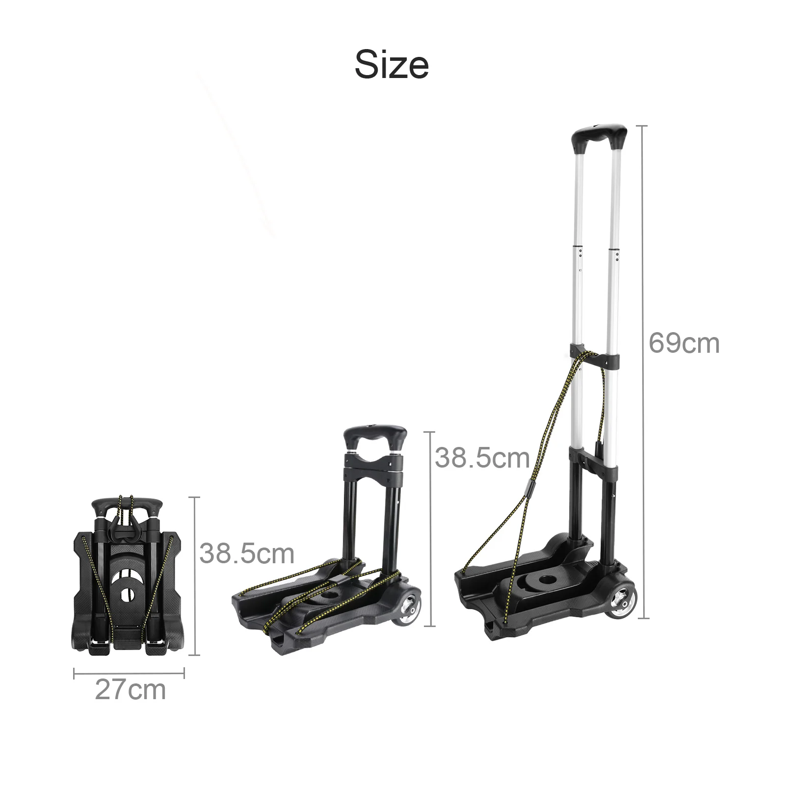 Портативная складная тележка алюминий и пластик легкий нагрузка 20 кг |