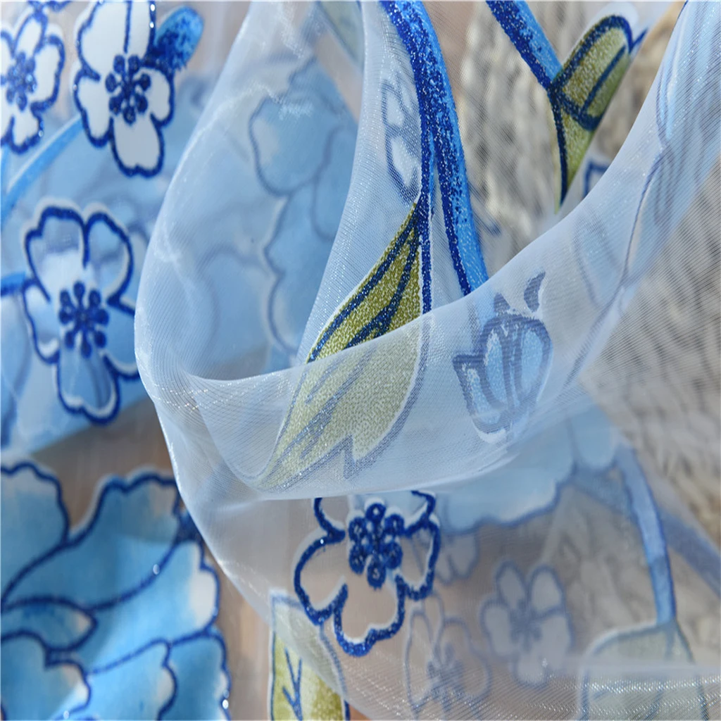 100x200 см офсетная печать вуаль слот Верхняя панель Тюль окна жалюзи занавеска s Sheer