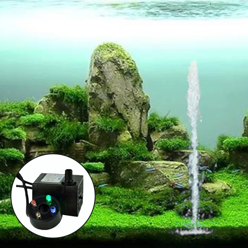 2 Вт Мощный погружной водяной насос с светодиодный светильник регулируемым