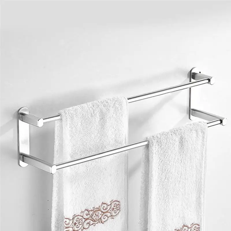 

1Pc Nail-free Towel Rack Home Towel Rail Wall-mounted Towel Rack Sundry Shelf