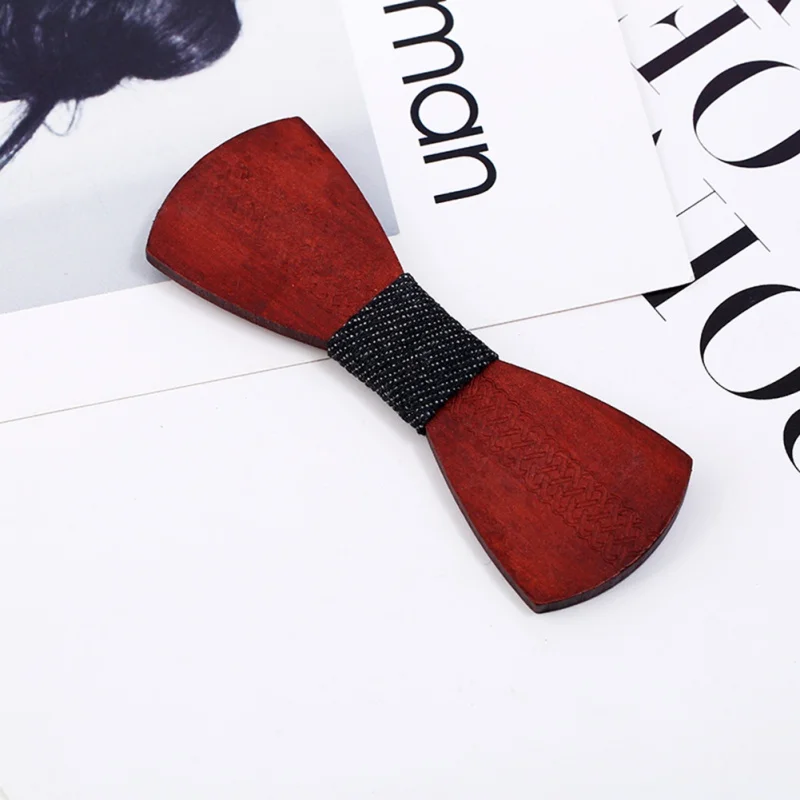 Хит 2019 красный деревянный галстук-бабочка для мужчин костюм жениха свадьбы