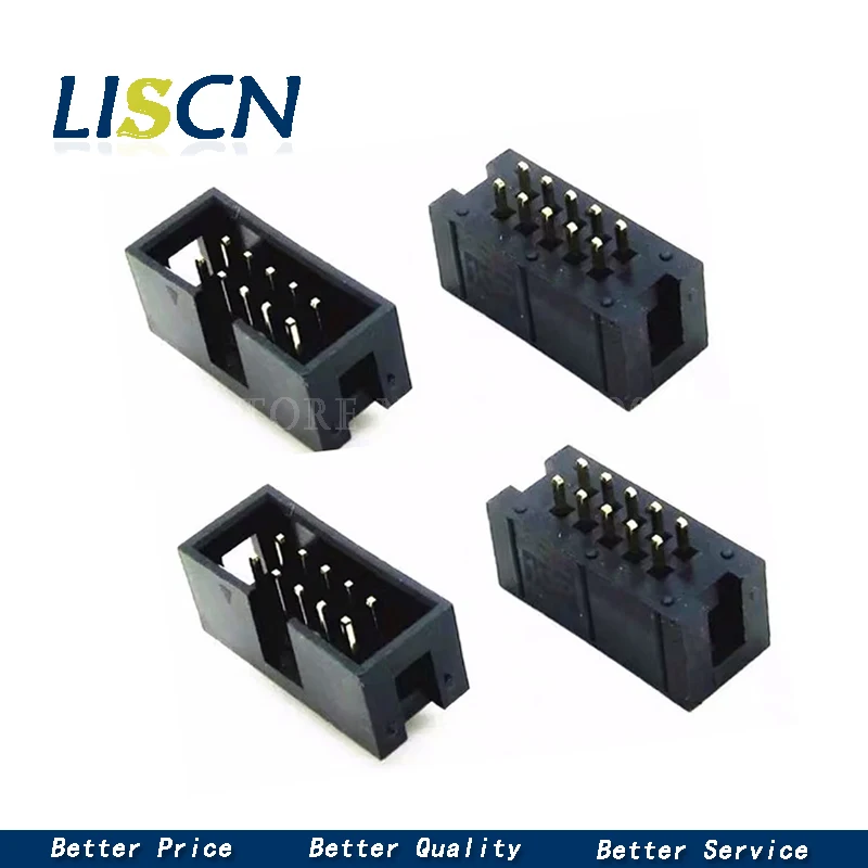 20 шт. DC3-10P JTAG ISP разъем прямой IDC Разъем 10 контактов 2x5 2 54 мм Шаг коробки заголовки 10P