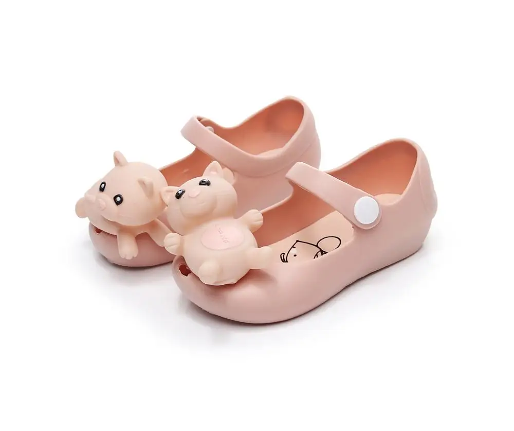 

Mini SED Children's Cute Jelly shoes Fashion little bear cartoon summer sandal Kids Girl Candy shoes beach sandals SH161