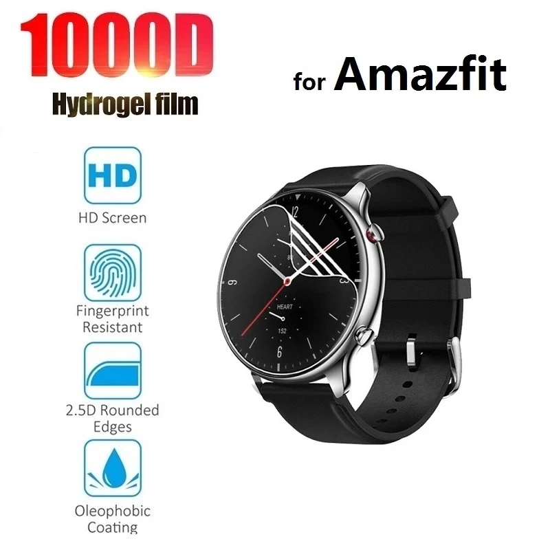 Гидрогелевая пленка из ТПУ для умных часов Xiaomi Huami Amazfit GTR 2e прозрачная защитная Full