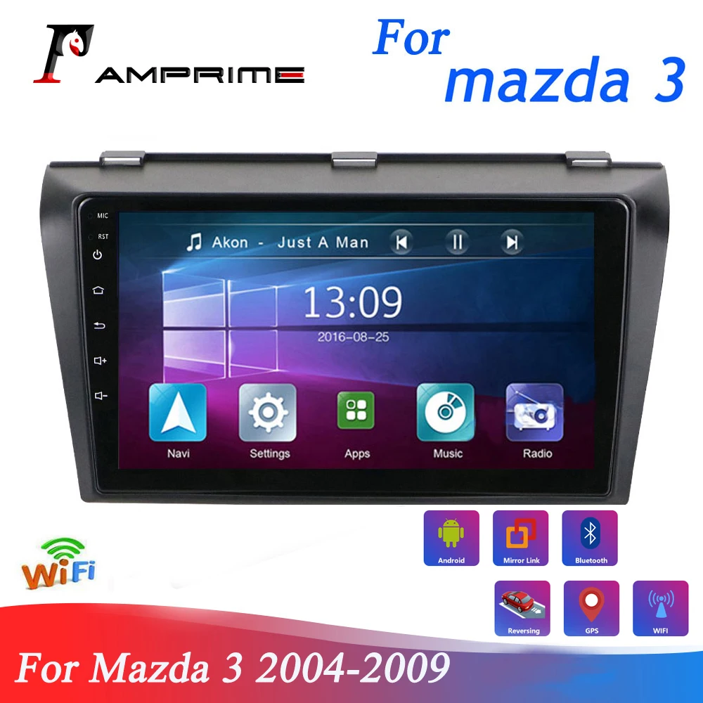 Автомобильный мультимедийный плеер AMPrime android 8 1 Автомагнитола для Mazda 3 2004 2009 GPS
