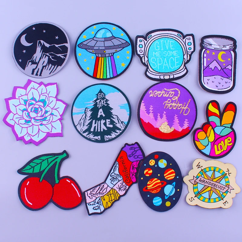 Вышитые нашивки Pulaqi для одежды в дикой природе путешествий с утюгом изображением