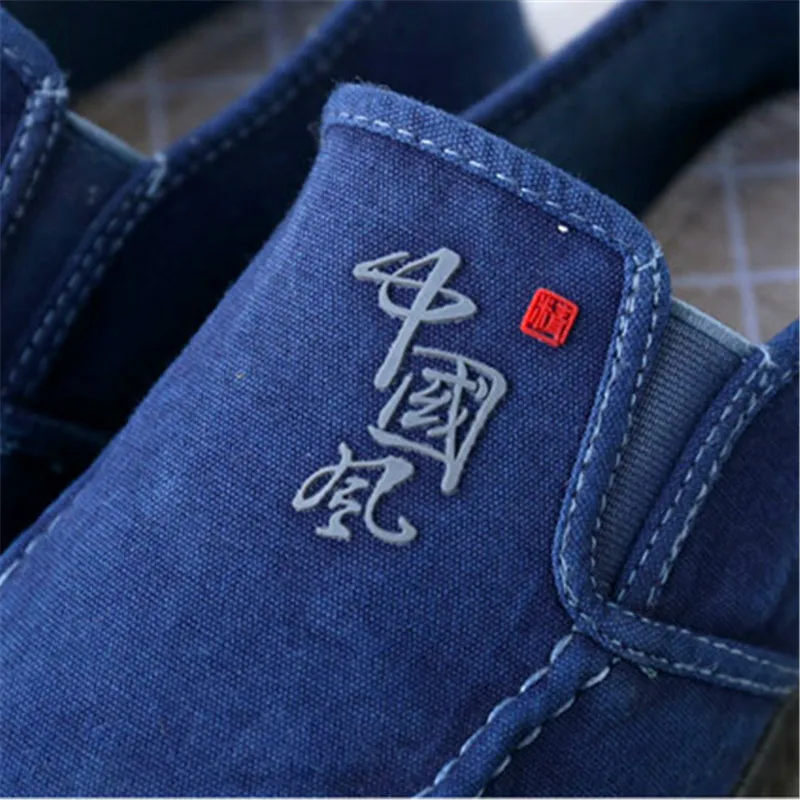 

New men's canvas shoes a pedal lazy fashion casual comfortable Chinese style dad shoes