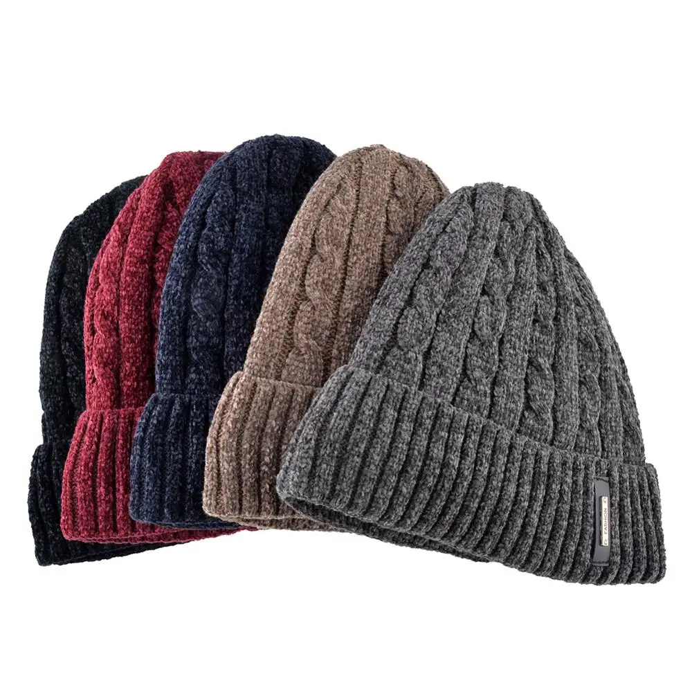 Зимняя теплая шапка и шарф комплект плотный вязаный Skulleis шапки бини Для мужчин на