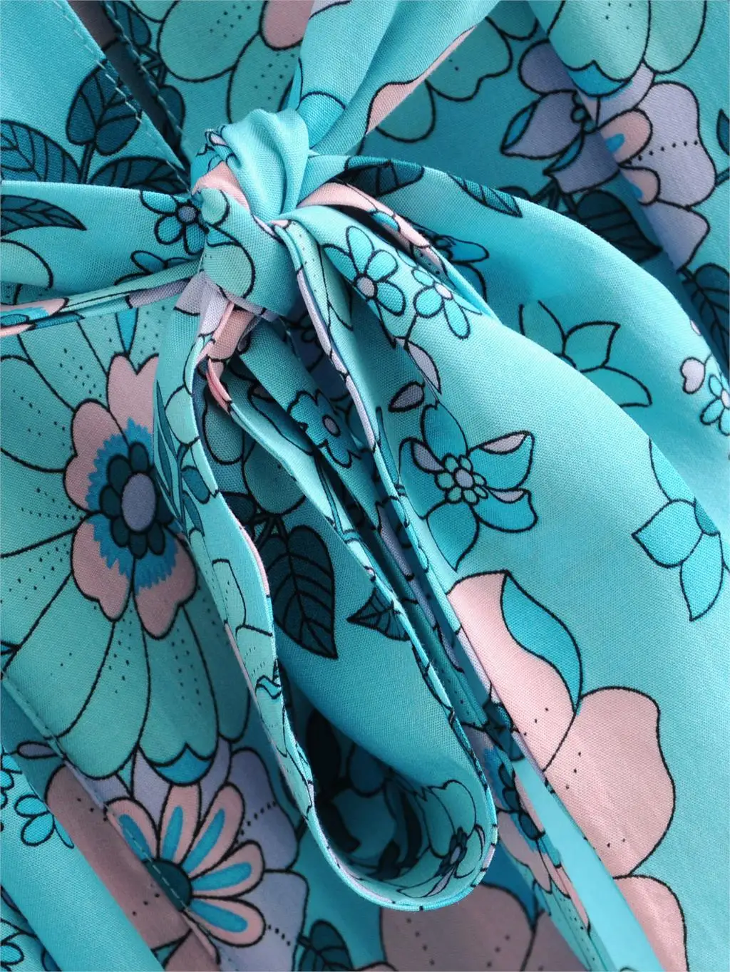 

2021 fashion printed lace-up positioning printed long skirt kimono dress European and American spring new women's clothing