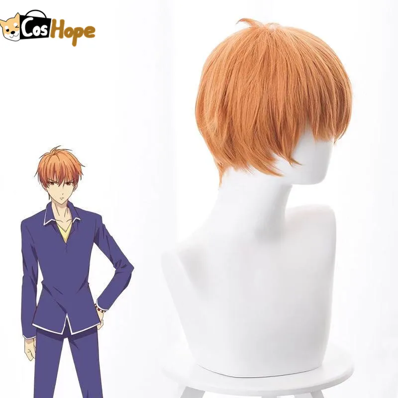 Парик для косплея Souma Kyo термостойкий синтетический с корзиной фруктами мужчин