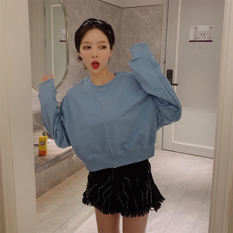 

2021 Spring and Autumn New Korean version of loose thin coat long sleeved short-sleeved women's coat tide