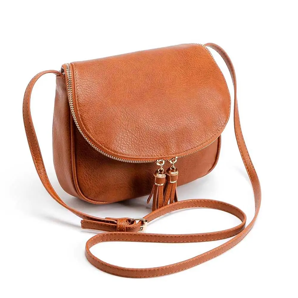 Женская модная сумка через плечо из искусственной кожи однотонная маленькая