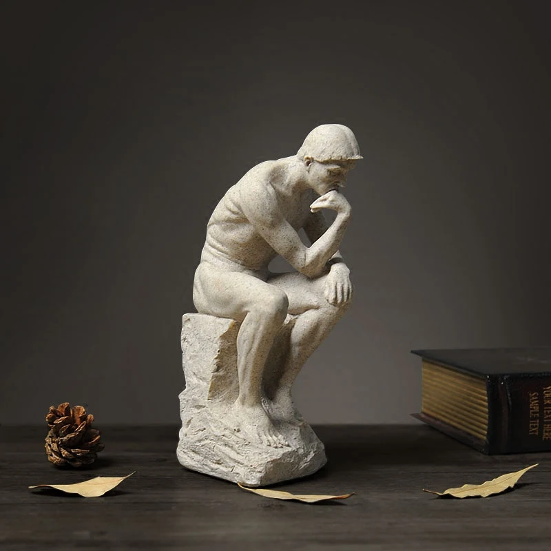 

Resin Thinker Statue Figure Art Sculpture Home Desk Decoration Garden Statues Crafts Decoracion Casa Modern Sculpture AC50DX
