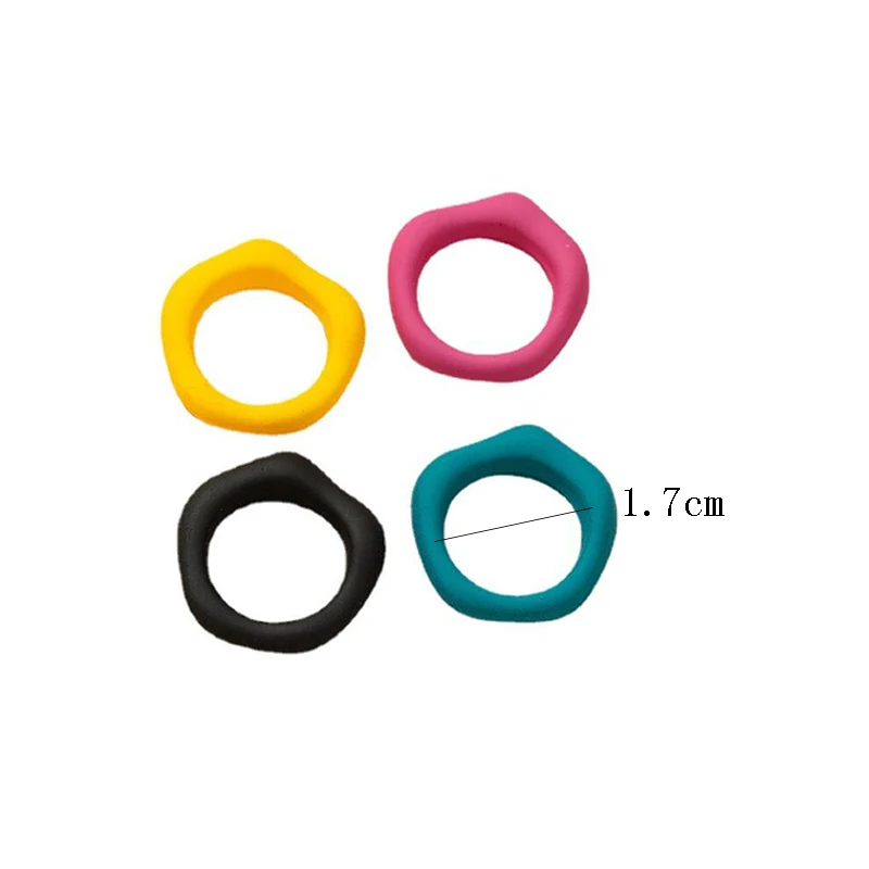 

Korean New Multicolor Transparent Acrylic Irregular Geometric Ring Resin Vintage Rings for Women Girls Jewelry Gifts Finger Ring