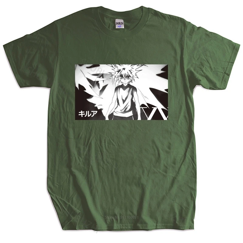 Новая Модная хлопковая футболка футболки Killua Zoldyck Hunter X с изображением охотника