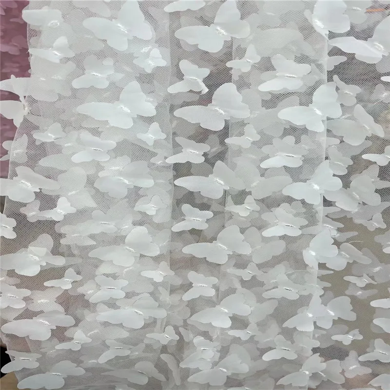 Кружевная ткань с 3d-аппликацией в виде бабочки 1 ярд шириной 130 см градиентные