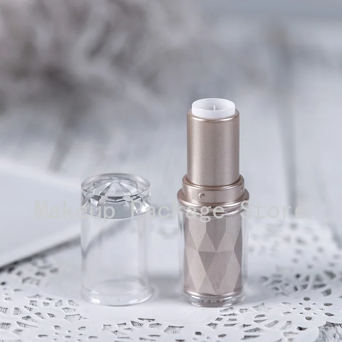 

10/30/50pcs Empty Matte Gold Trasnparent Shiny 12.1mm Lipstick Tube Lip Balm Container Cosmetics Refillable Lipstick Shell